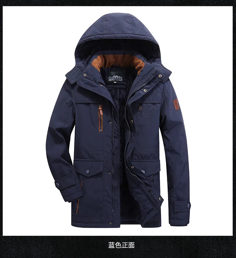 Men's Velvet Padded Winter Jacket