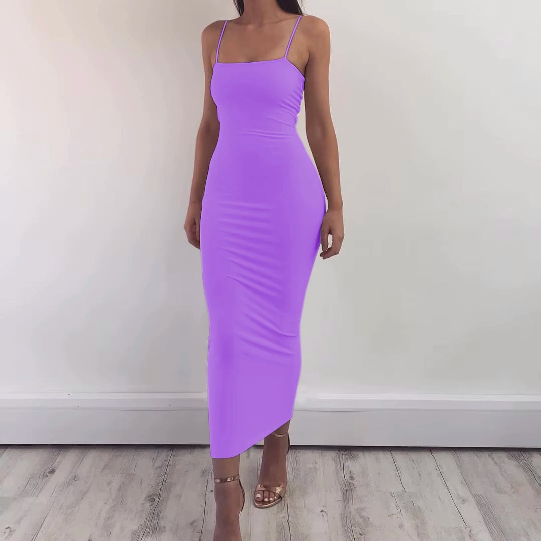 Women's Backless Sling Maxi Dress
