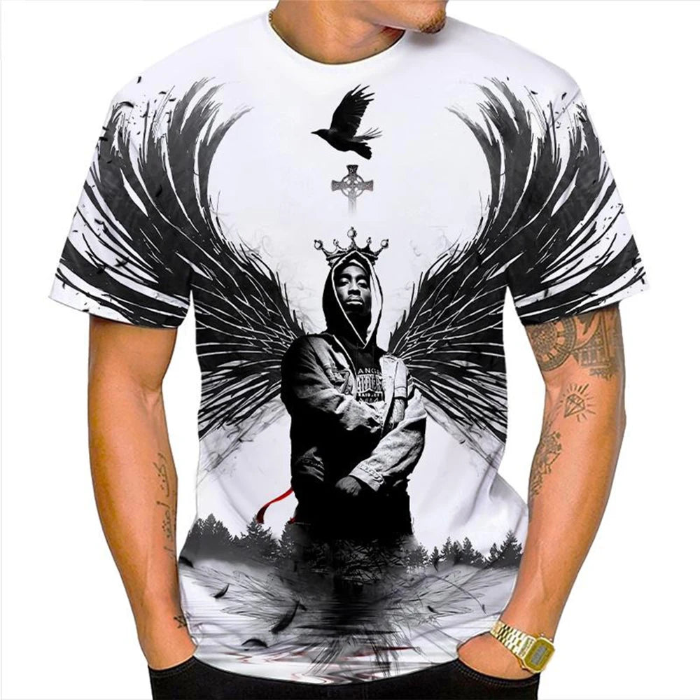 Unisex Hip-Hop 3D Print Short-Sleeve T-Shirt
