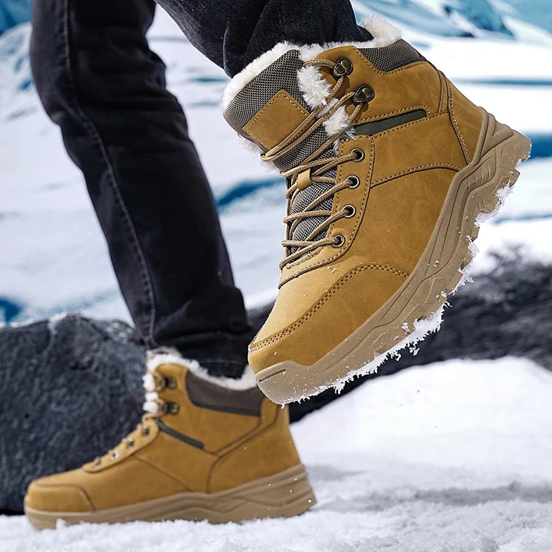 Men's Fleece-Lined High-Top Snow Boots