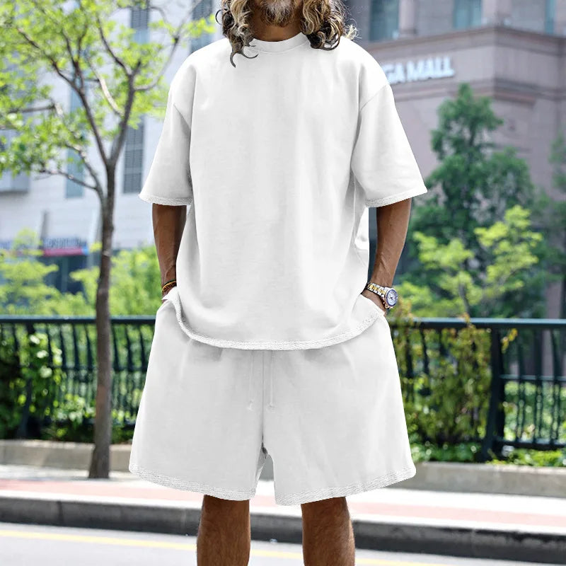 Men's Oversized Casual Sports T-Shirt & Shorts Set