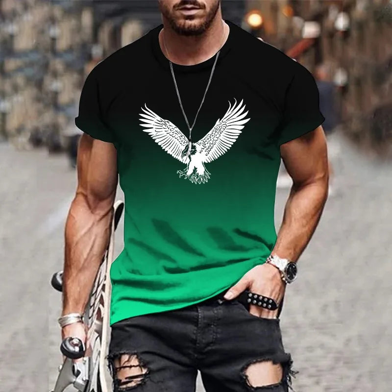 Men's 3D Print Oversized Breathable T-Shirt