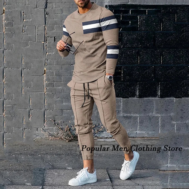 Men's Long-Sleeve Oversized Tracksuit Set