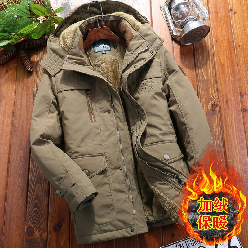Men's Velvet Padded Winter Jacket