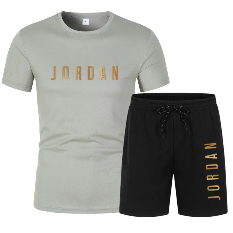 Men's Trendy Sports T-Shirt & Shorts Set