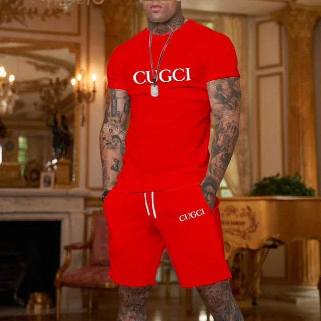 Men's Summer Casual T-Shirt & Shorts Set