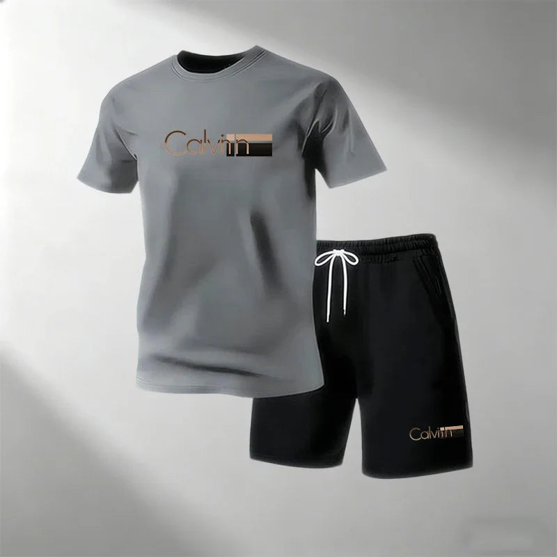 Men's Quick-Dry Fitness T-Shirt & Shorts Set