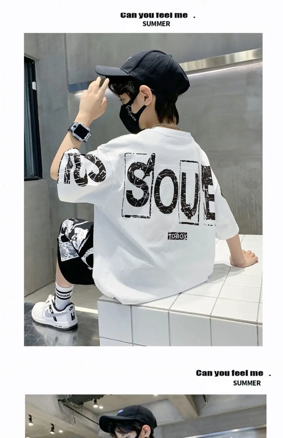 Boys' Hip-Hop T-Shirt & Pants Sports Set