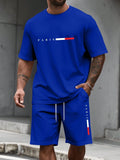 Men's O-Neck T-Shirt & Shorts Casual Set
