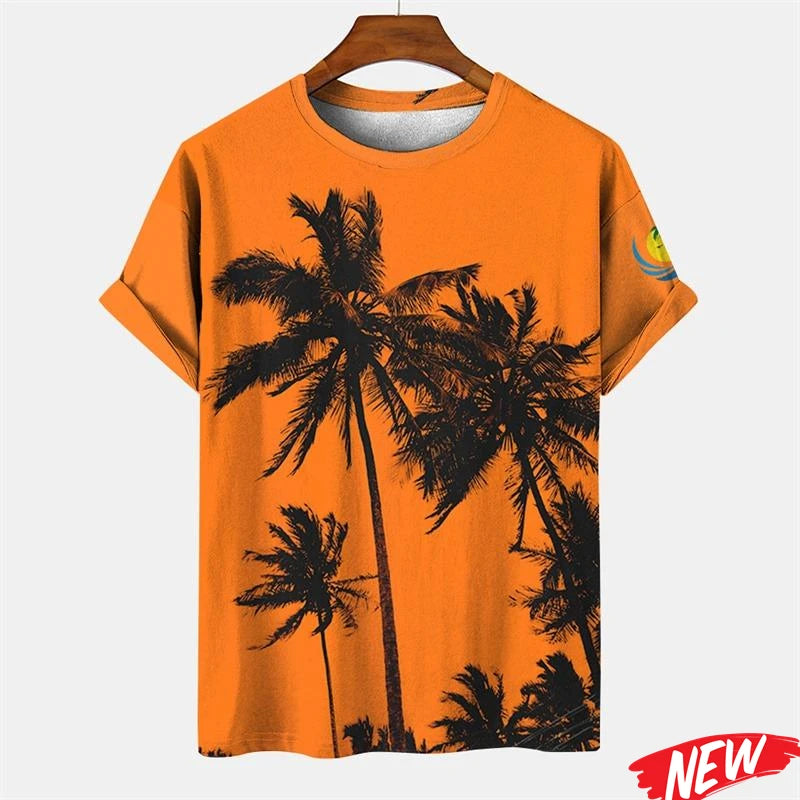 Men's Palm Tree Hawaiian Graphic T-Shirt