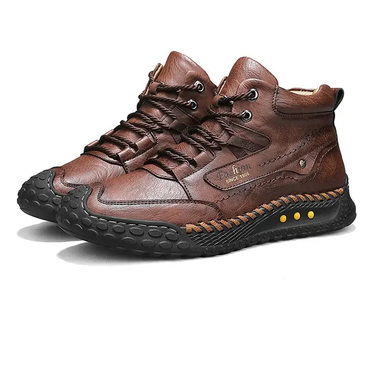Men's Retro Lace-Up Casual Boots