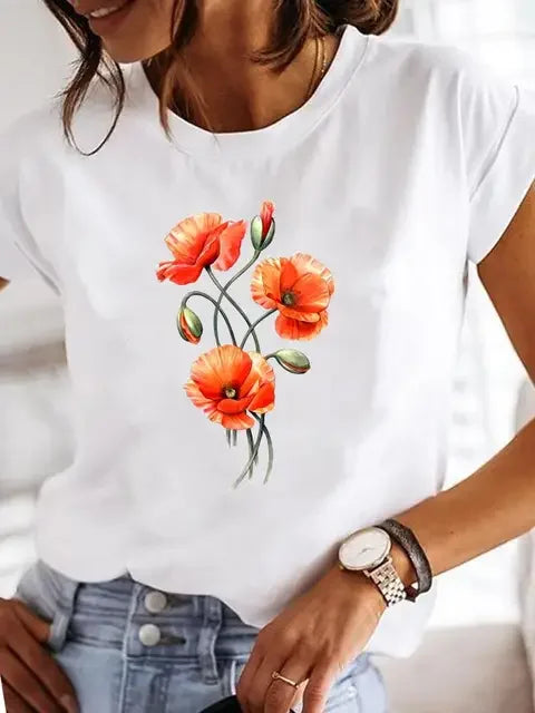 Women's Love Print Casual T-Shirt