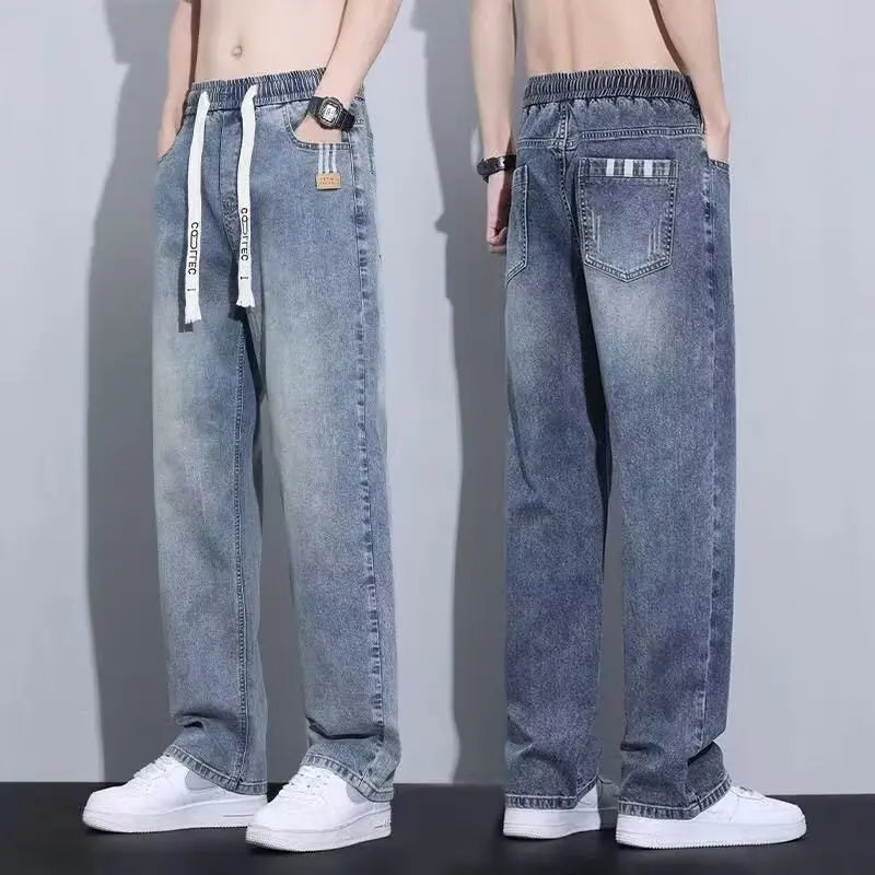 Men's Loose Wide-Leg Casual Jeans
