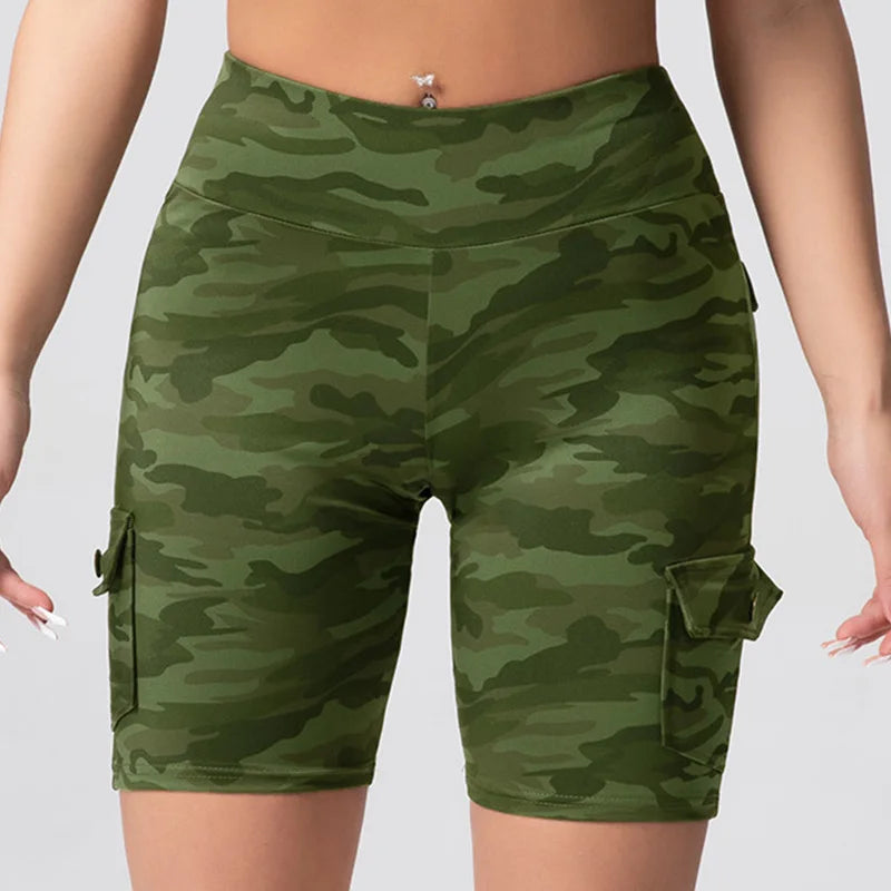 Women's Camo Butt-Lifting Workout Shorts