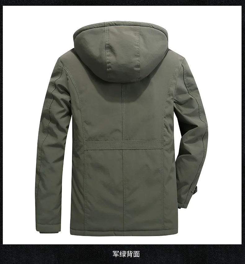 Men's Velvet Padded Winter Jacket
