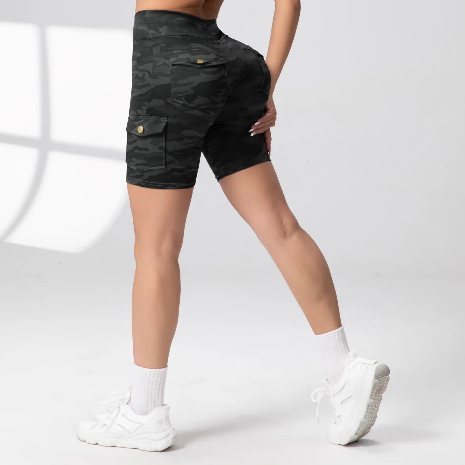 Women's Camo Butt-Lifting Workout Shorts