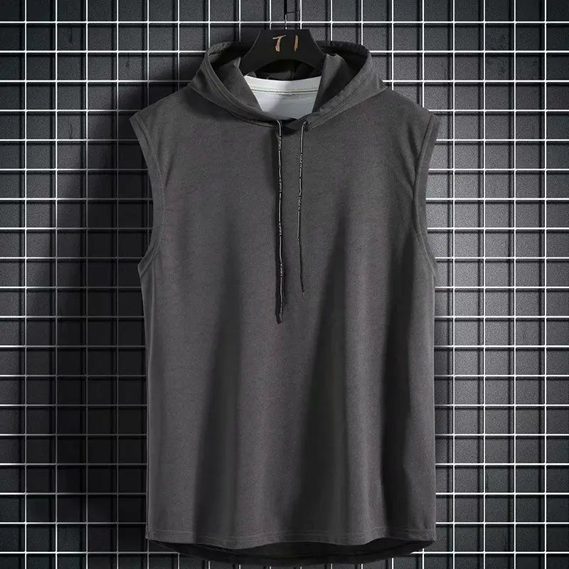 Men's Sleeveless Hooded Gym Vest