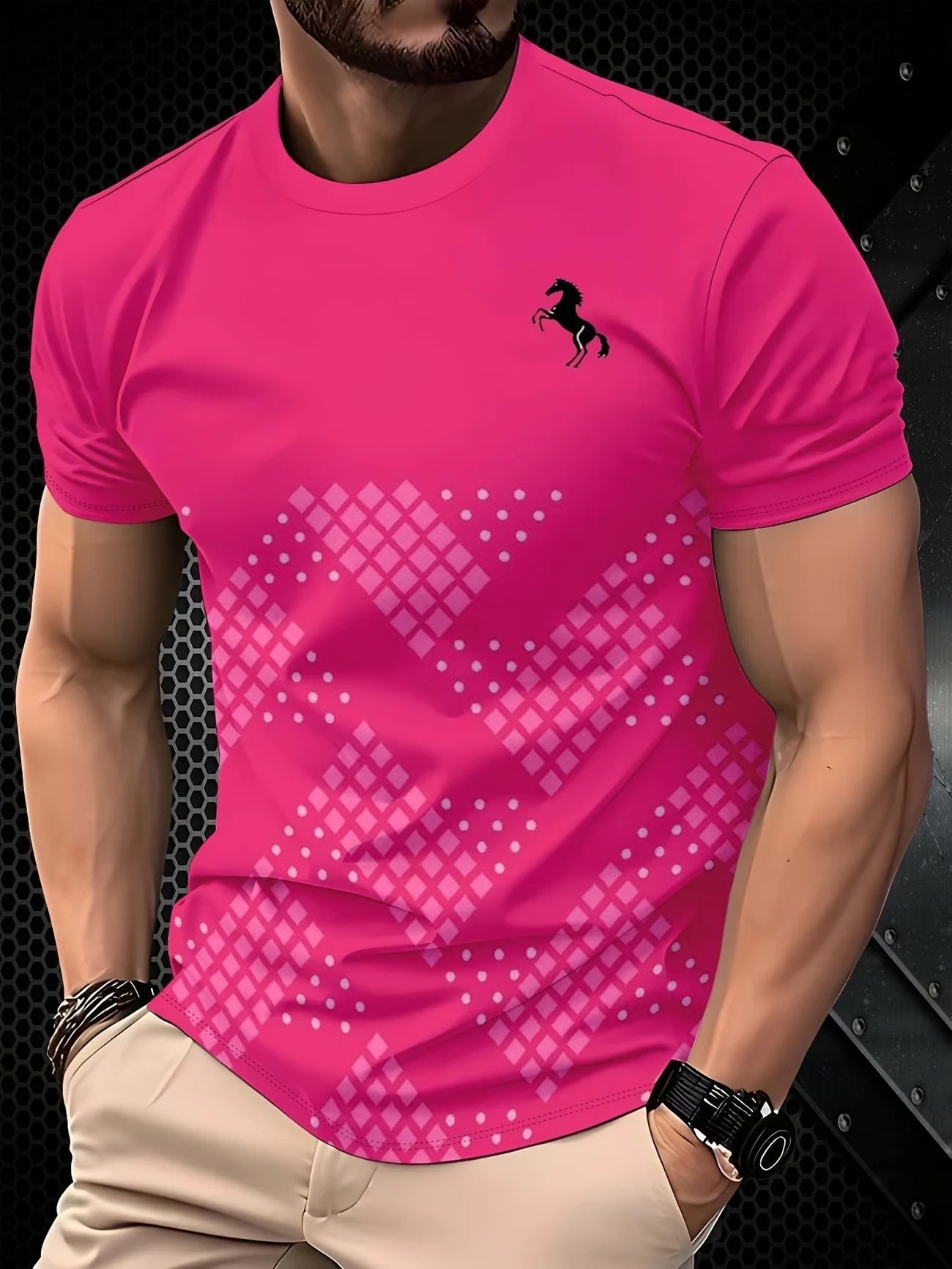 Men's Gradient 3D Print T-Shirt