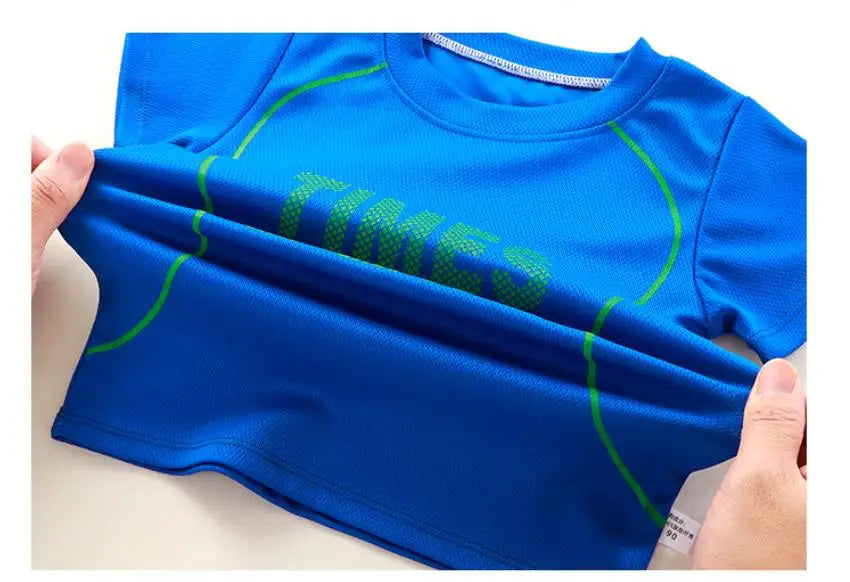 Boys' Korean Letter Print Sports Set
