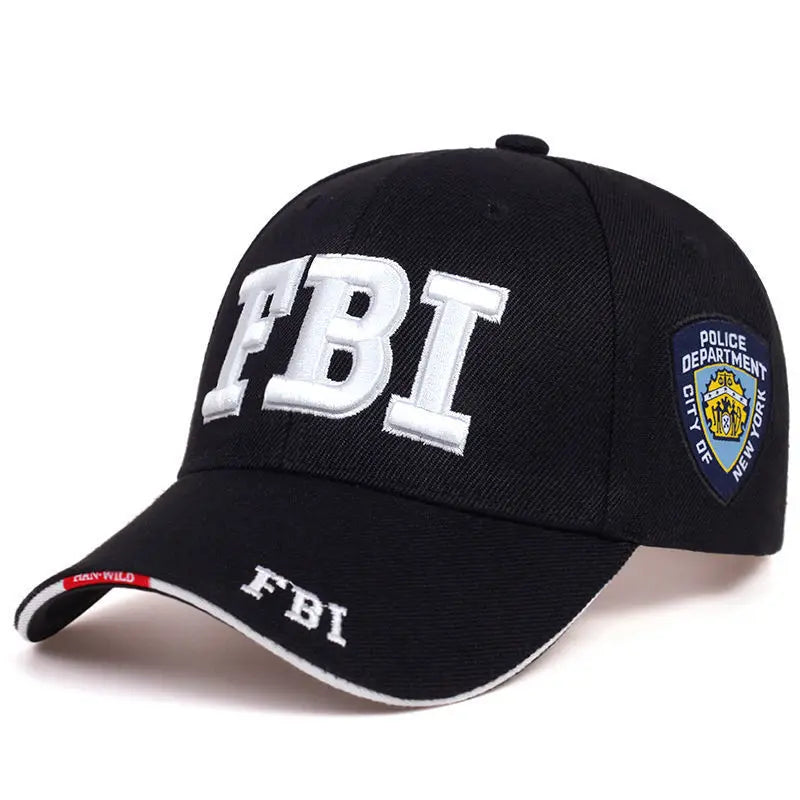Letter-Embroidered Snapback Cap