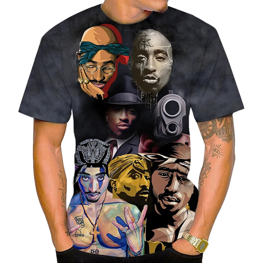 Unisex 3D Creative Print Short-Sleeve T-Shirt