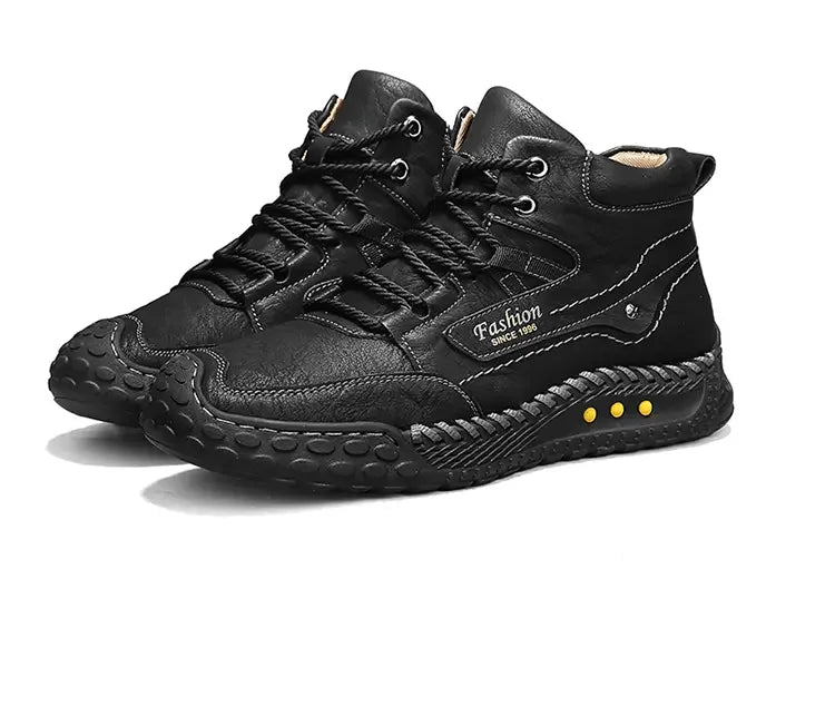 Men's Retro Lace-Up Casual Boots