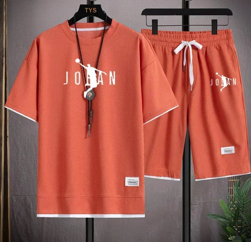 Men's T-Shirt & Shorts 2-Piece Fashion Set
