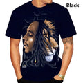 Men's Bob Marley 3D Print Graphic T-Shirt