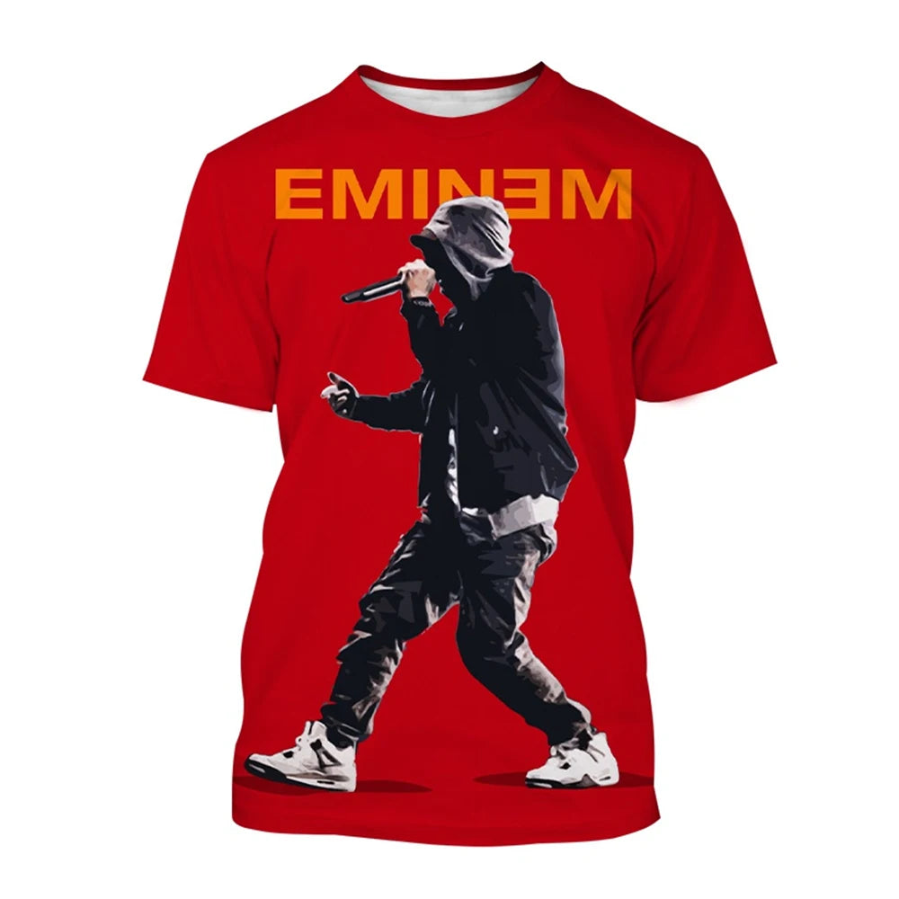 Unisex Rapper 3D Print Hip-Hop T-Shirt