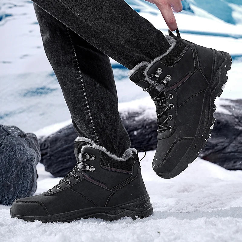 Men's Fleece-Lined High-Top Snow Boots
