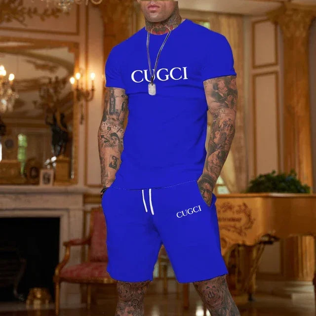 Men's Summer Casual T-Shirt & Shorts Set