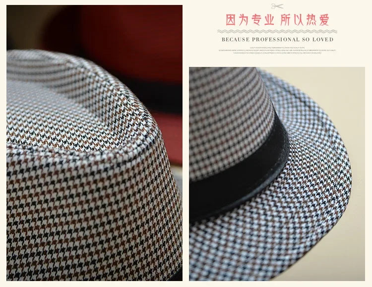 Unisex Vintage Fedora Panama Hat