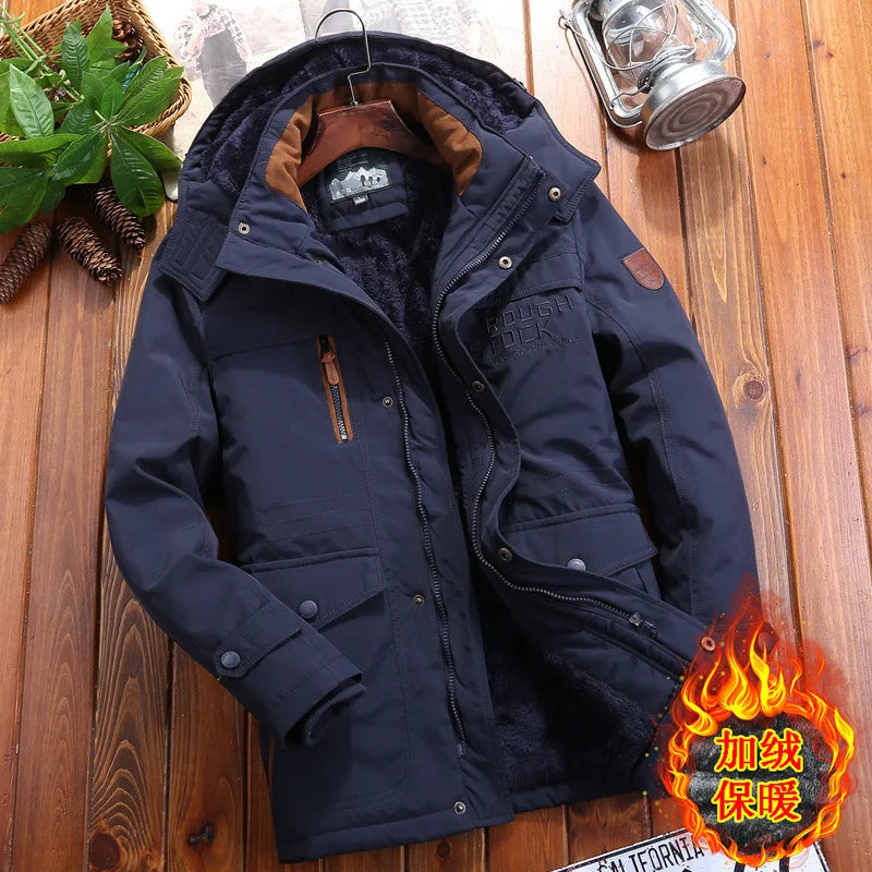 Men's Velvet Padded Winter Jacket