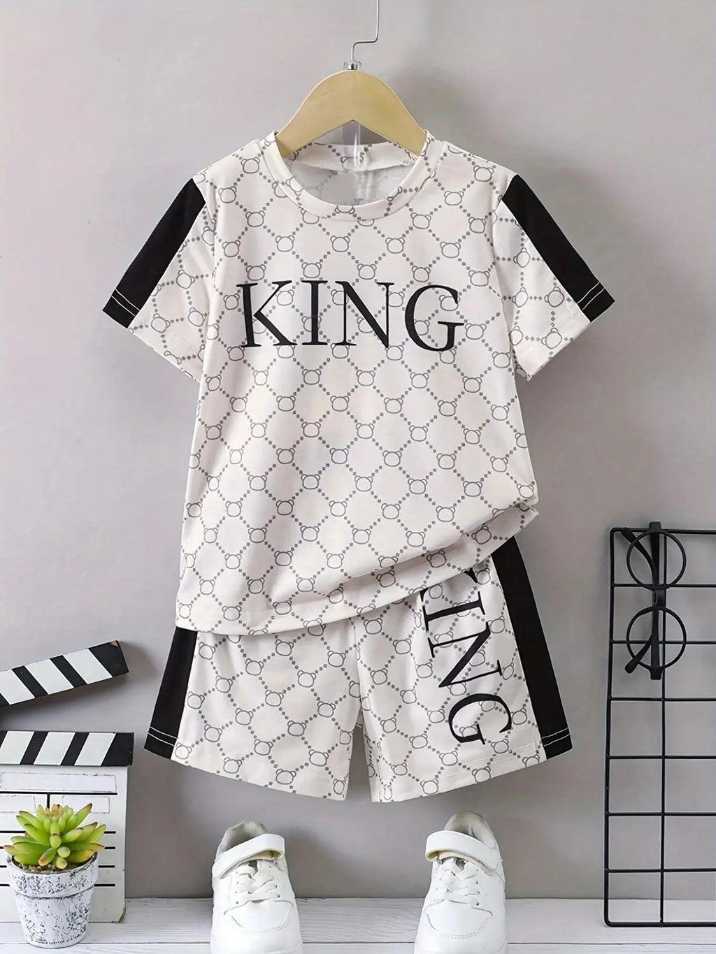 Boys' Pullover T-Shirt & Shorts Sports Set