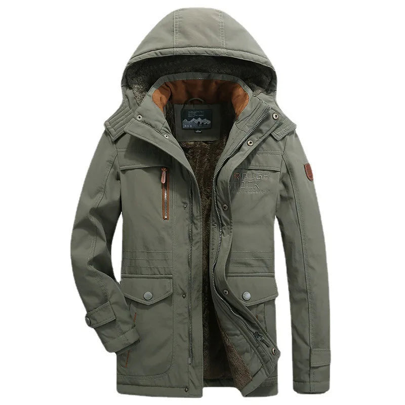 Men's Velvet Padded Winter Jacket