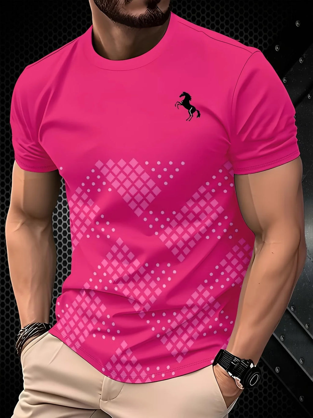 Men's Gradient 3D Print T-Shirt
