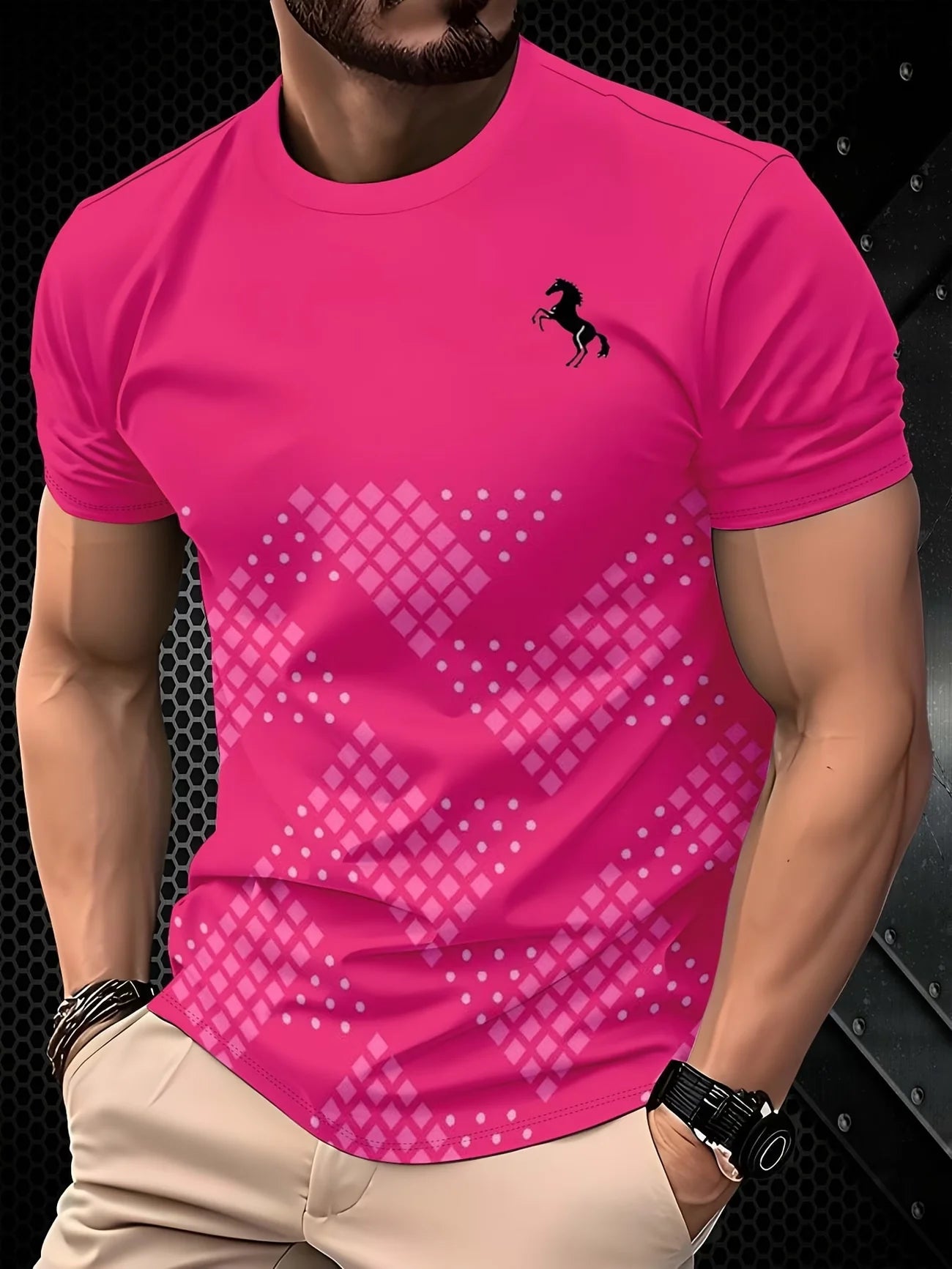 Men's Gradient 3D Print T-Shirt
