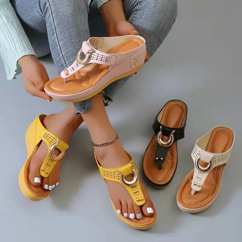 Women's Platform Wedge Flip-Flop Sandals