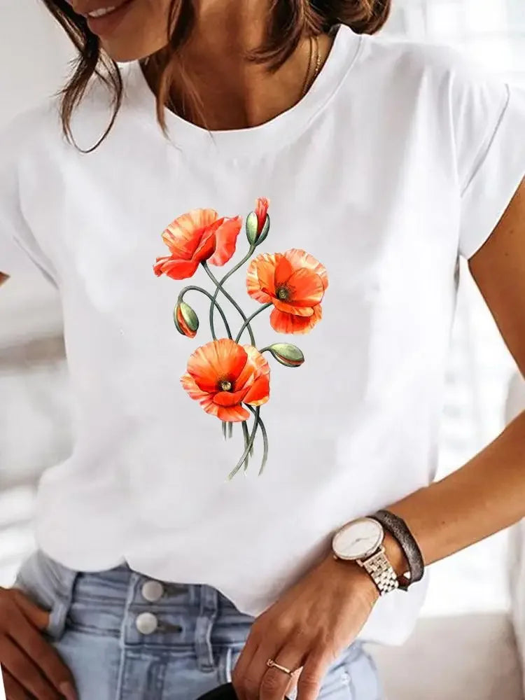 Women's Love Print Casual T-Shirt