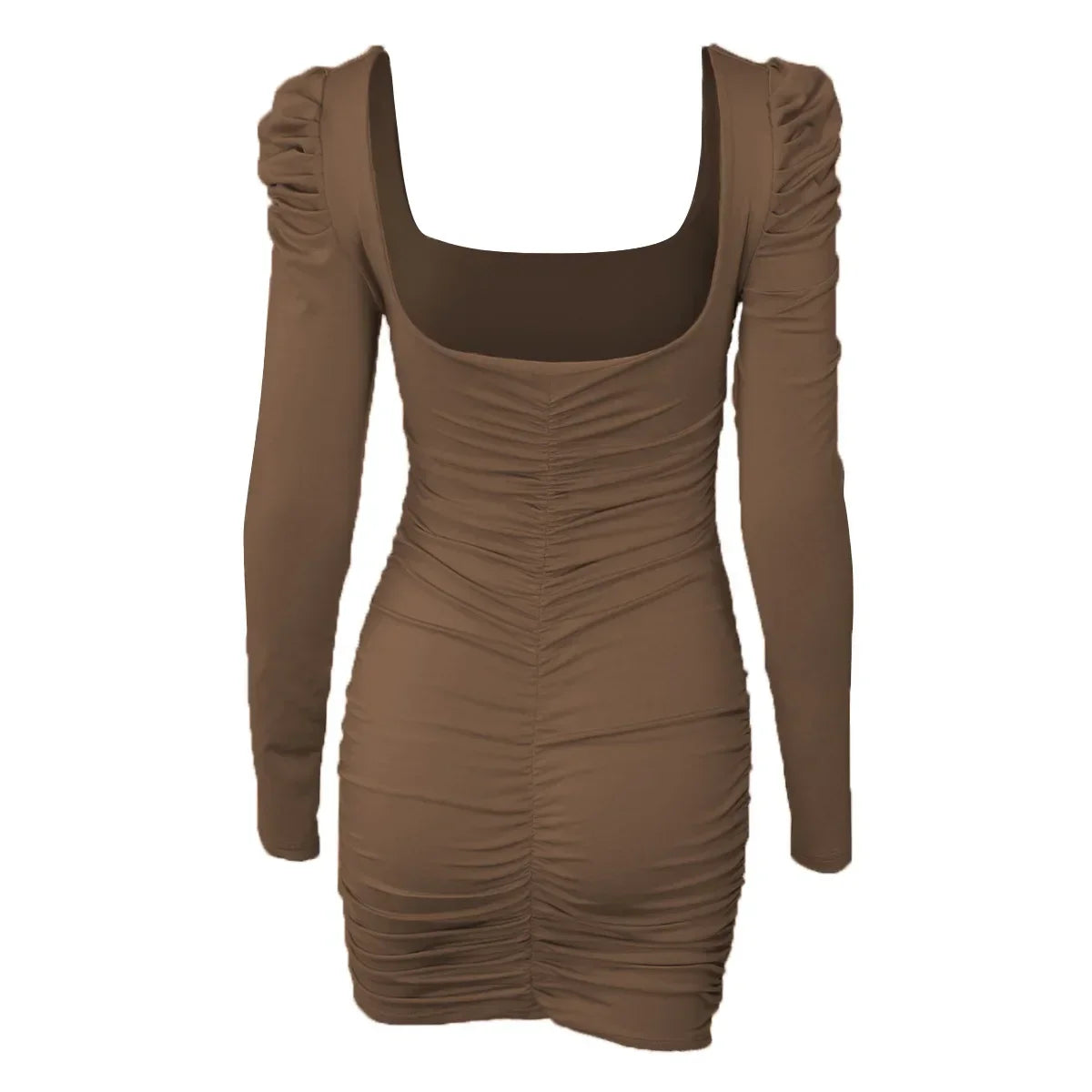 Women's Backless Velvet Stacked-Shoulder Mini Dress