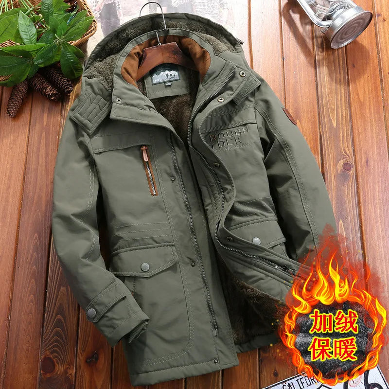 Men's Velvet Padded Winter Jacket