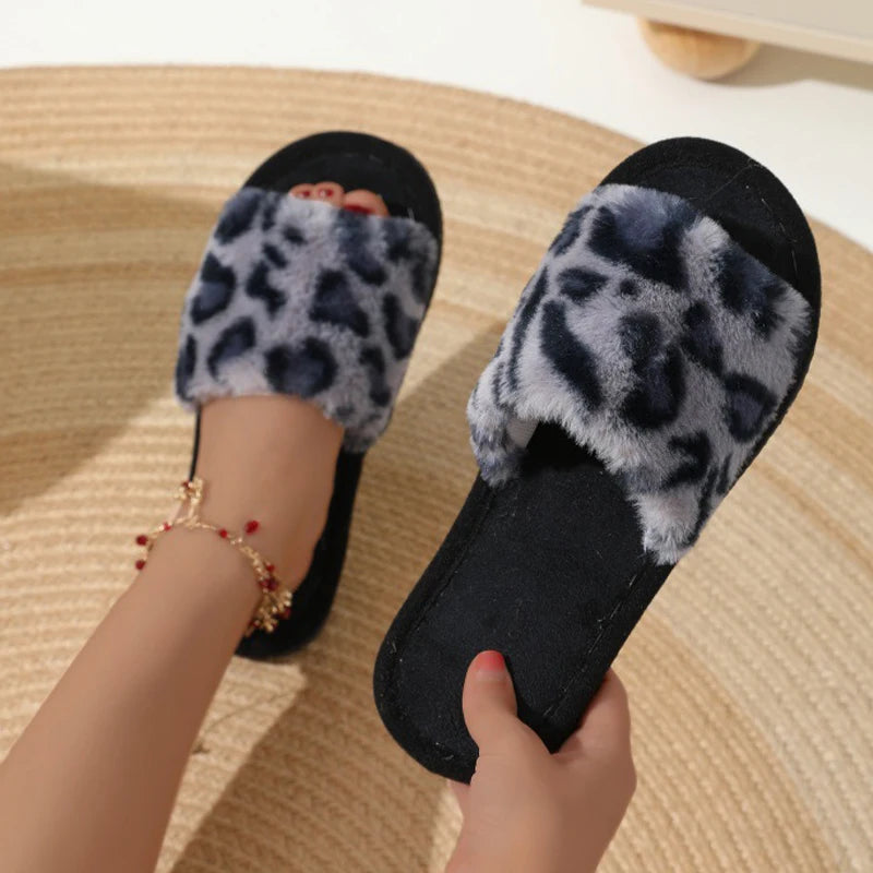 Women's Plush Indoor Slide Slippers