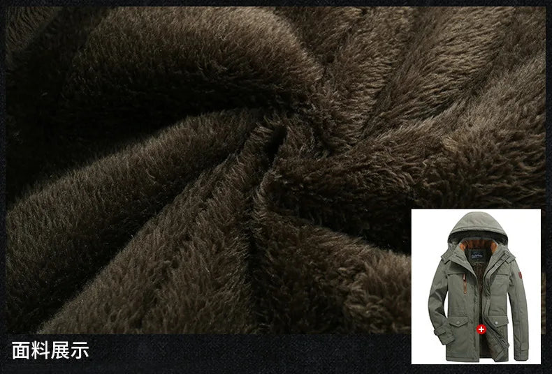 Men's Velvet Padded Winter Jacket