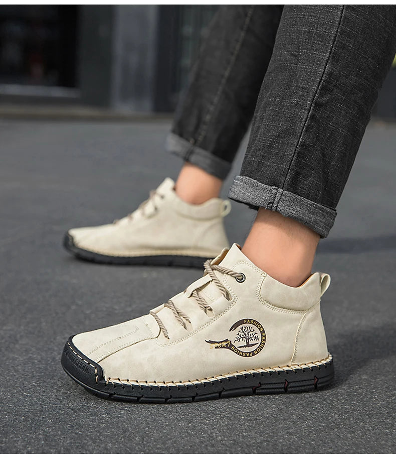 Men's Handmade Leather Outdoor Ankle Boots