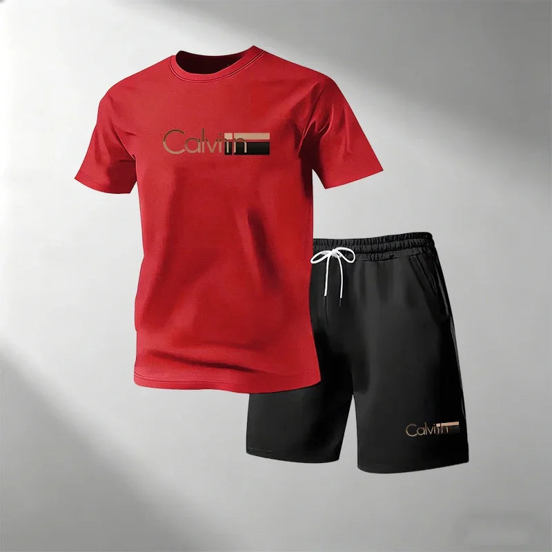 Men's Quick-Dry Fitness T-Shirt & Shorts Set