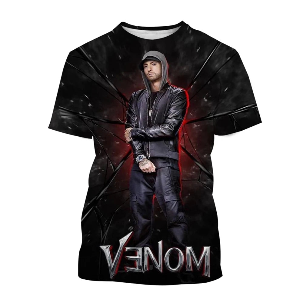 Unisex Rapper 3D Print Hip-Hop T-Shirt
