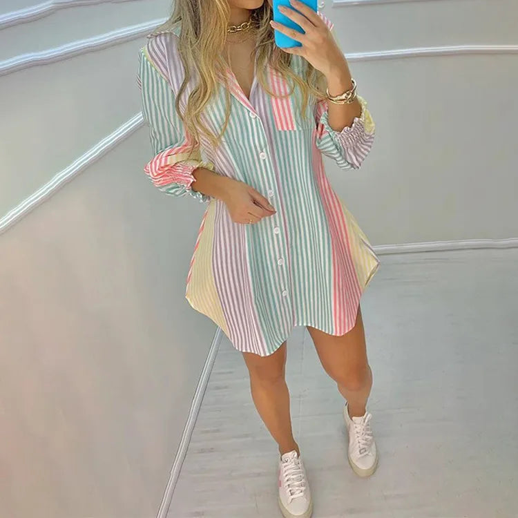 Women's Printed Shirt Dress