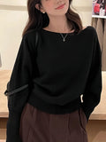 Women's Off-Shoulder Batwing Knit Sweater