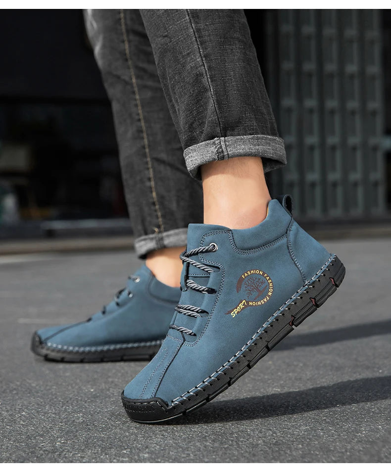 Men's Handmade Leather Outdoor Ankle Boots