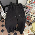 Men's Hip-Hop Vintage Washed Wide-Leg Cargo Jeans